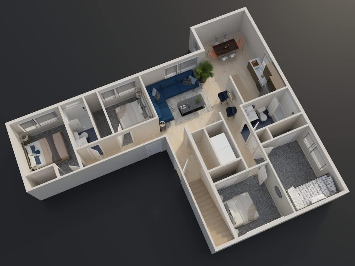 Apartment Penthouse Retreat- Roof Deck & Food Pods